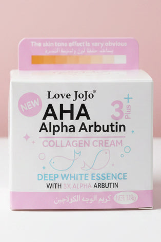 Love JoJo Alpha Arbutin Collagen Face Cream | 3X Deep White Essence Moisturizer for Dry Skin & Glow (120g)