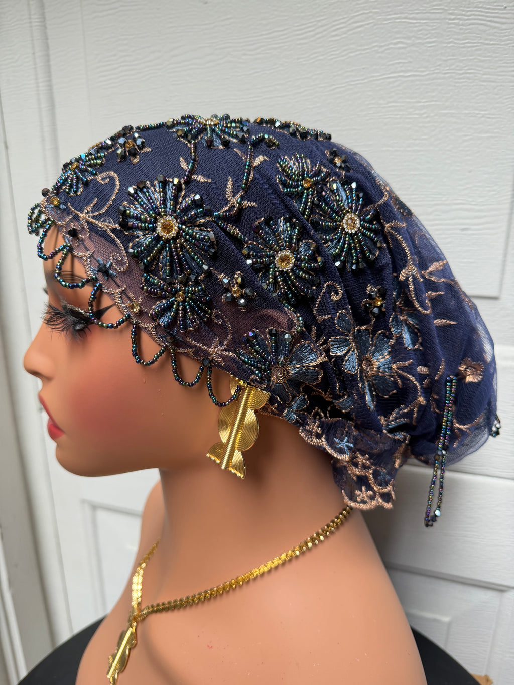 Rhinestone Turban Head Wrap, Fashion Accessory.