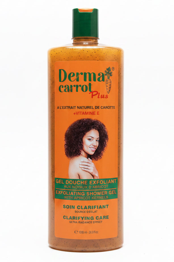 DERMA CARROT PLUS EXFOLIATING SHOWER GEL WITH VITAMIN E 1000ml