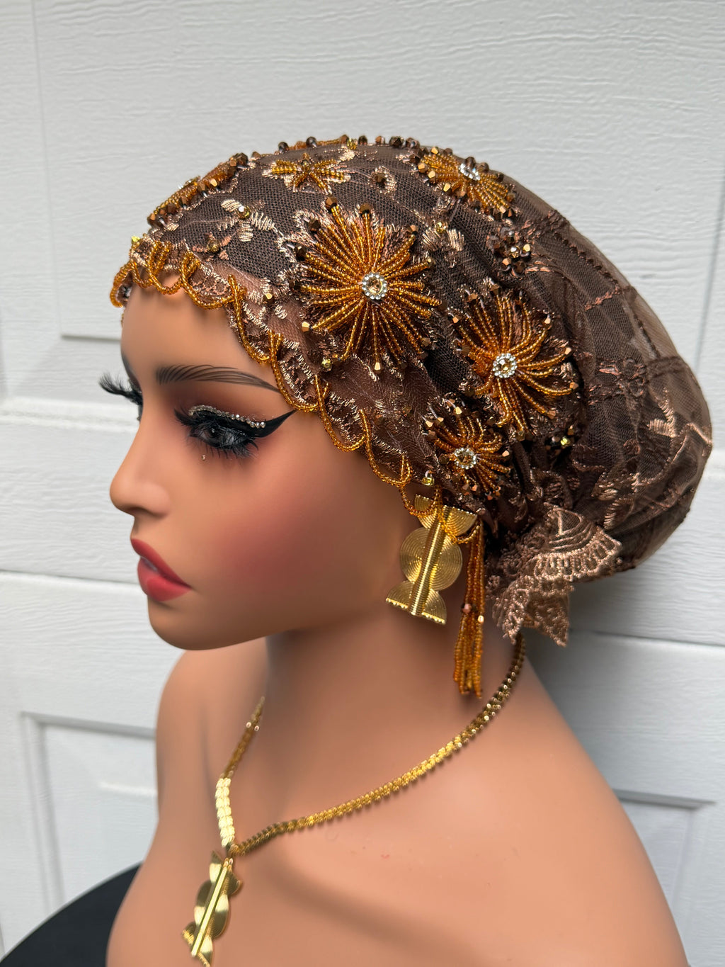 Rhinestone Turban Head Wrap, Fashion Accessory.