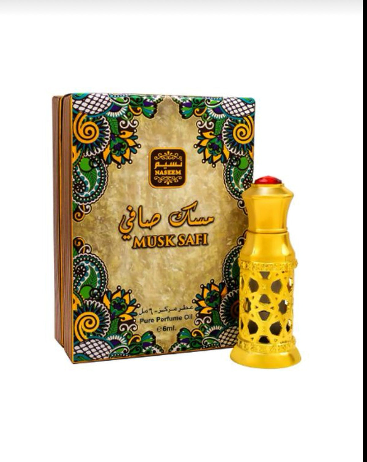 Naseem Musk Safi 6ml Attar Perfume Oil for Men & Women | Rich Musk, Amber, & Sandalwood Blend Eau De Parfum | Long-Lasting, Hypoallergenic Fragrance | Premium Alcohol-Free, Skin-Friendly Scent
