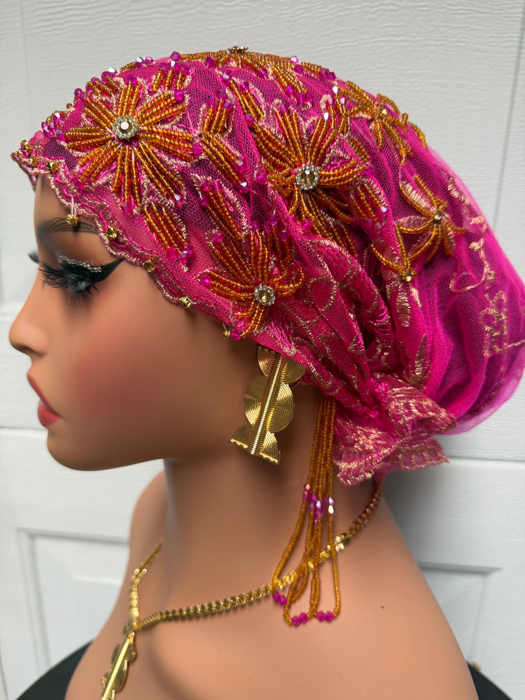 Rhinestone Turban Head Wrap, Fashion Accessory.