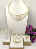 High Quality Jewelry Sets Stylish Wedding Party Necklace Bracelet Earring Ring 4-piece Wire Jewelry For Adult Woman