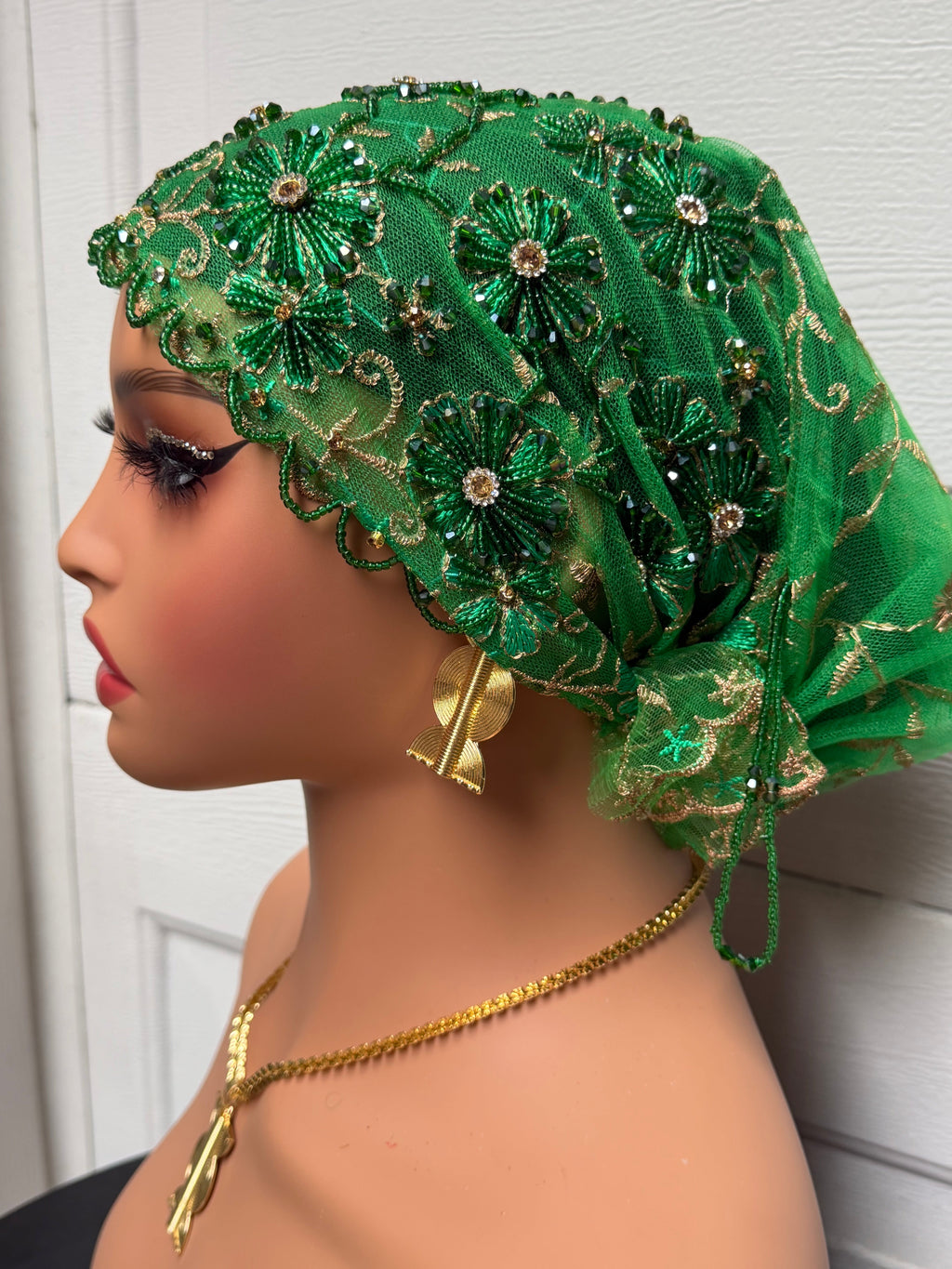 Rhinestone Turban Head Wrap, Fashion Accessory.