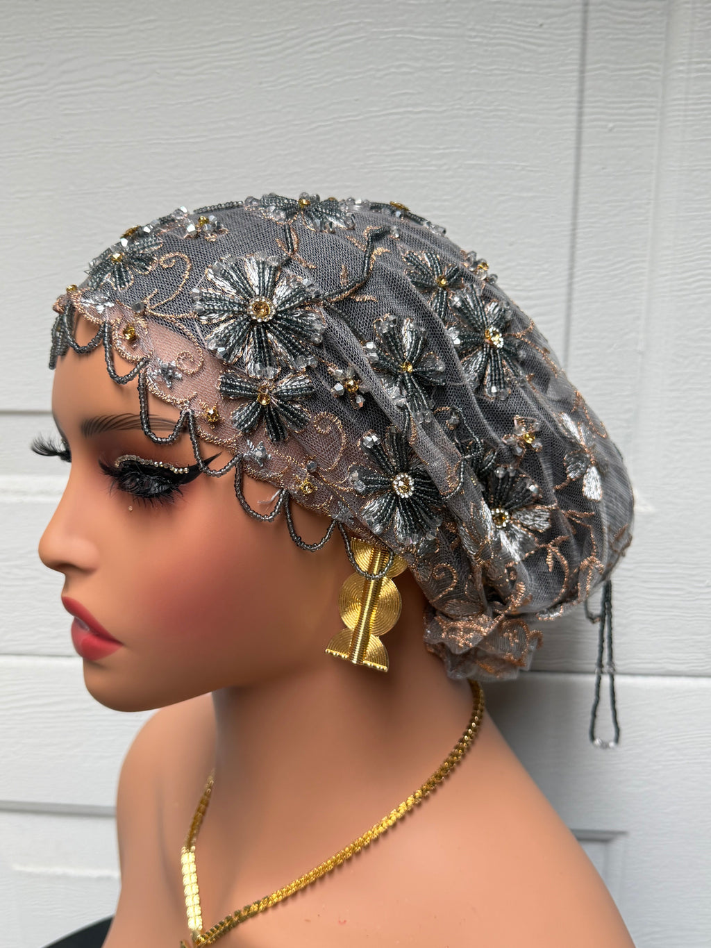 Rhinestone Turban Head Wrap, Fashion Accessory.