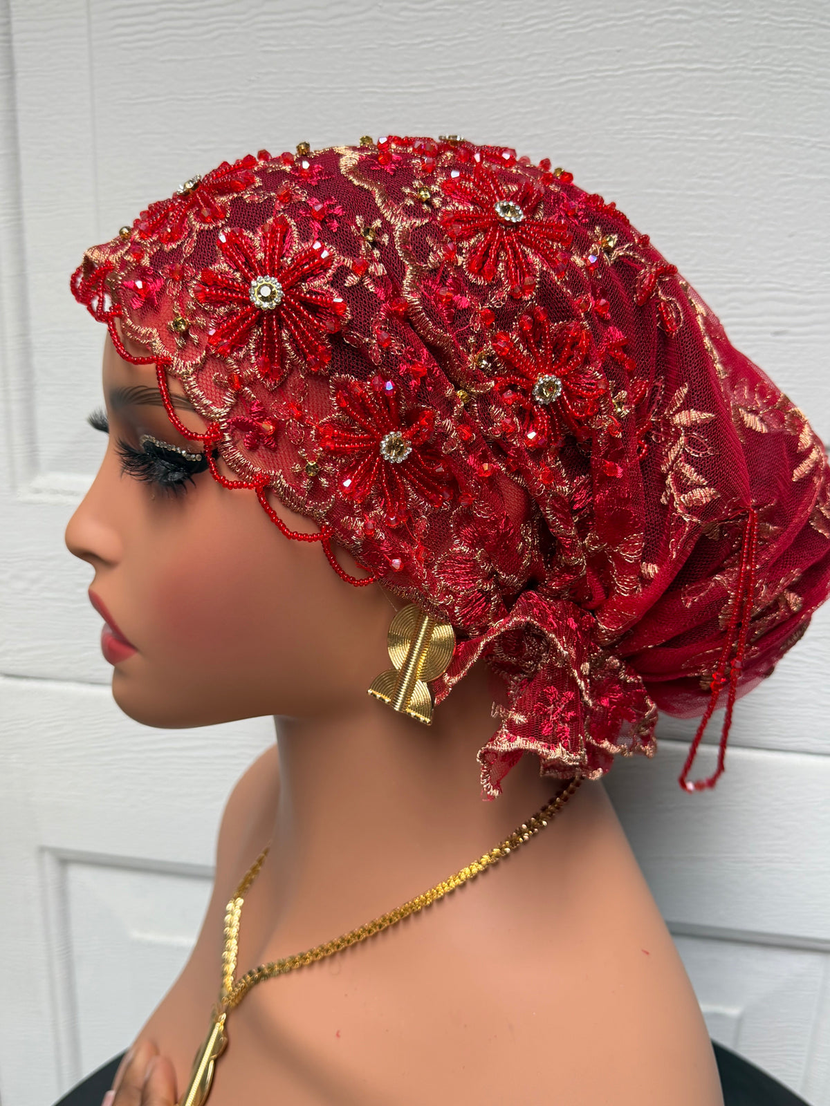 Rhinestone Turban Head Wrap, Fashion Accessory.