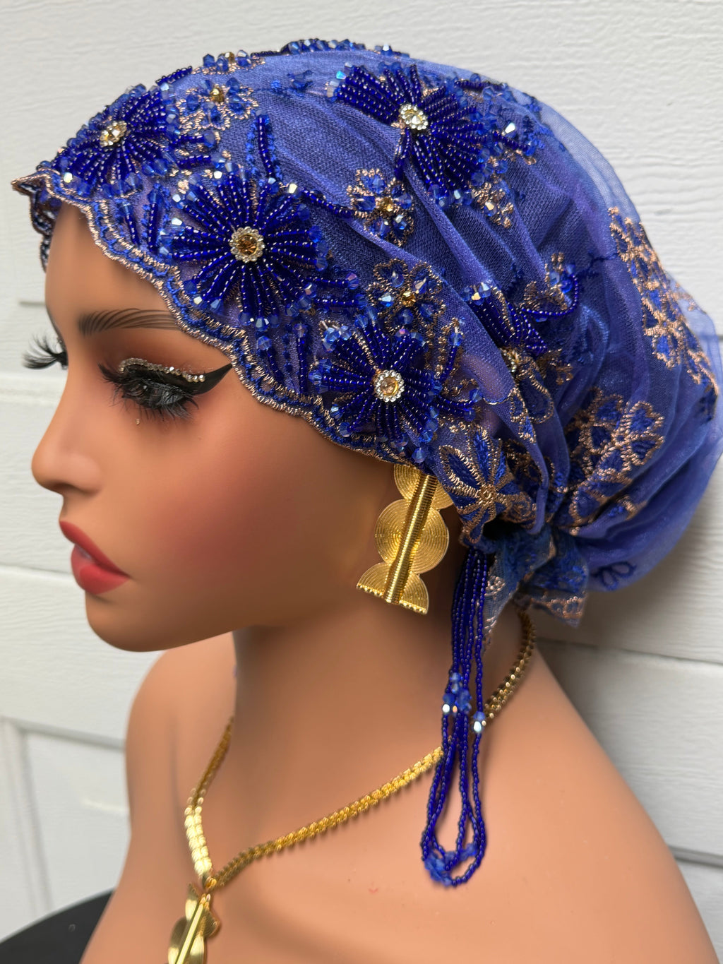 Rhinestone Turban Head Wrap, Fashion Accessory.