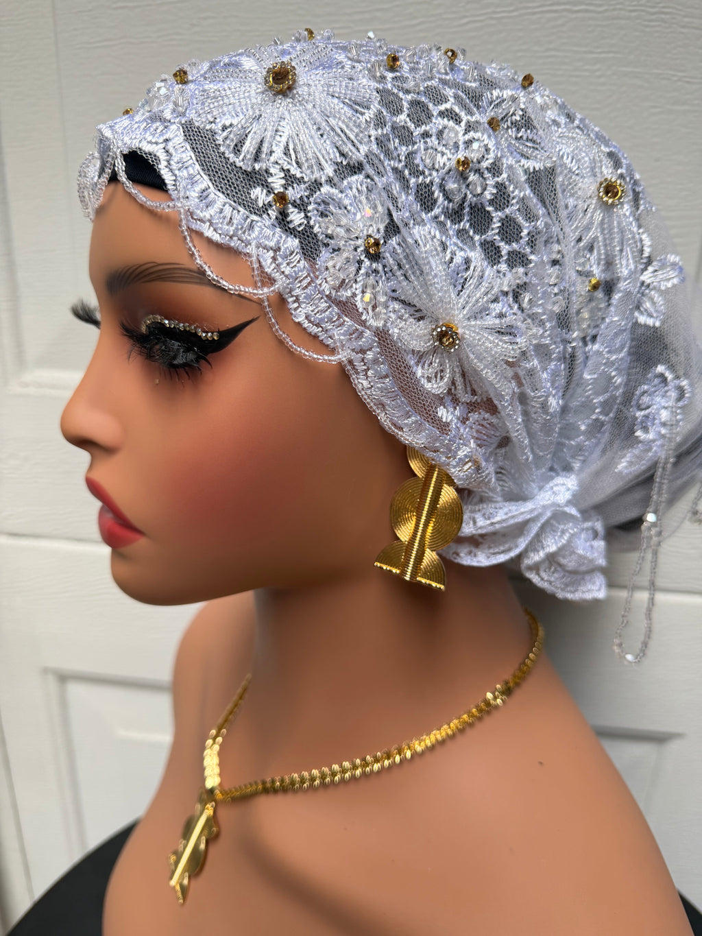 Rhinestone Turban Head Wrap, Fashion Accessory.