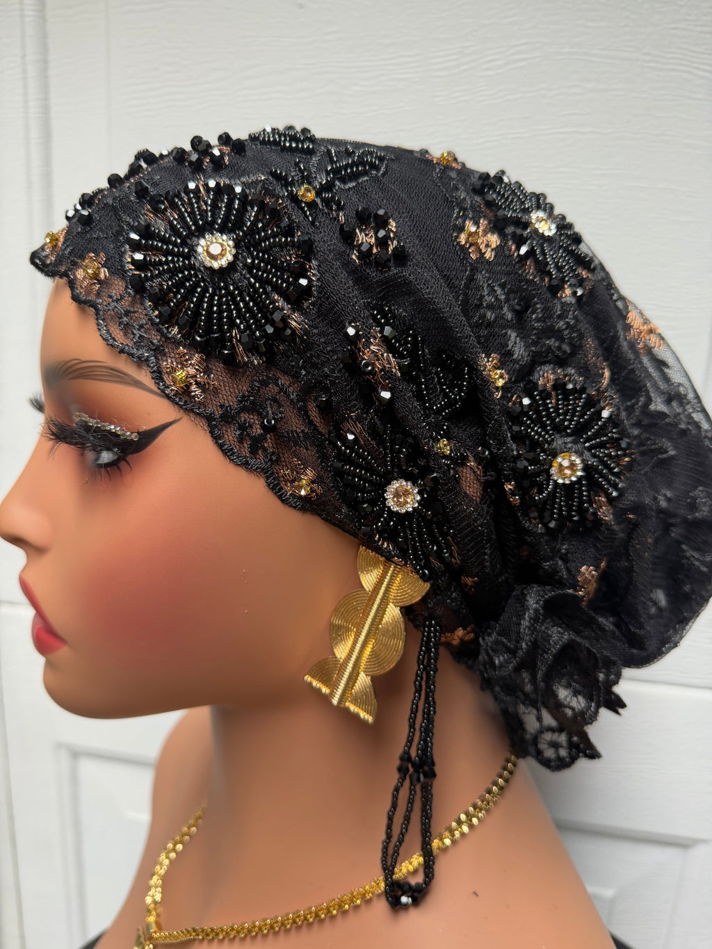 Rhinestone Turban Head Wrap, Fashion Accessory.