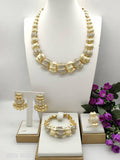 High Quality Jewelry Sets Stylish Wedding Party Necklace Bracelet Earring Ring 4-piece Wire Jewelry For Adult Woman