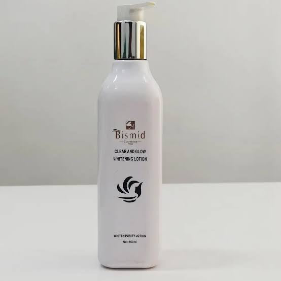 Bismid Costmetics Clear & Glow Whitening Body Lotion 350ml. 💯 AUTHENTIC