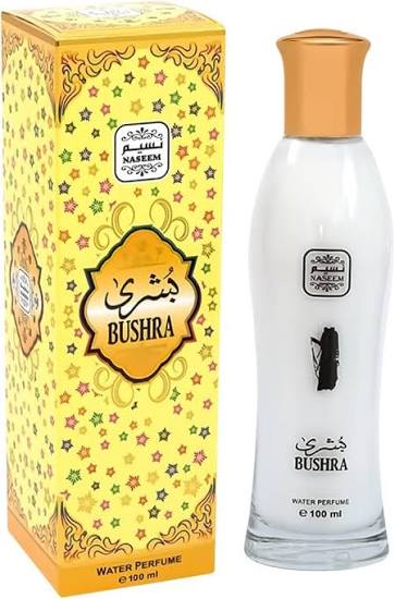 NASEEM Bushra Water Perfume Alcohol Free with composition of Fresh Lime Orange Cedar Sandalwood Long Lasting Arabian Fragrance for Women Extrait de Parfum 3.4 Fl Oz