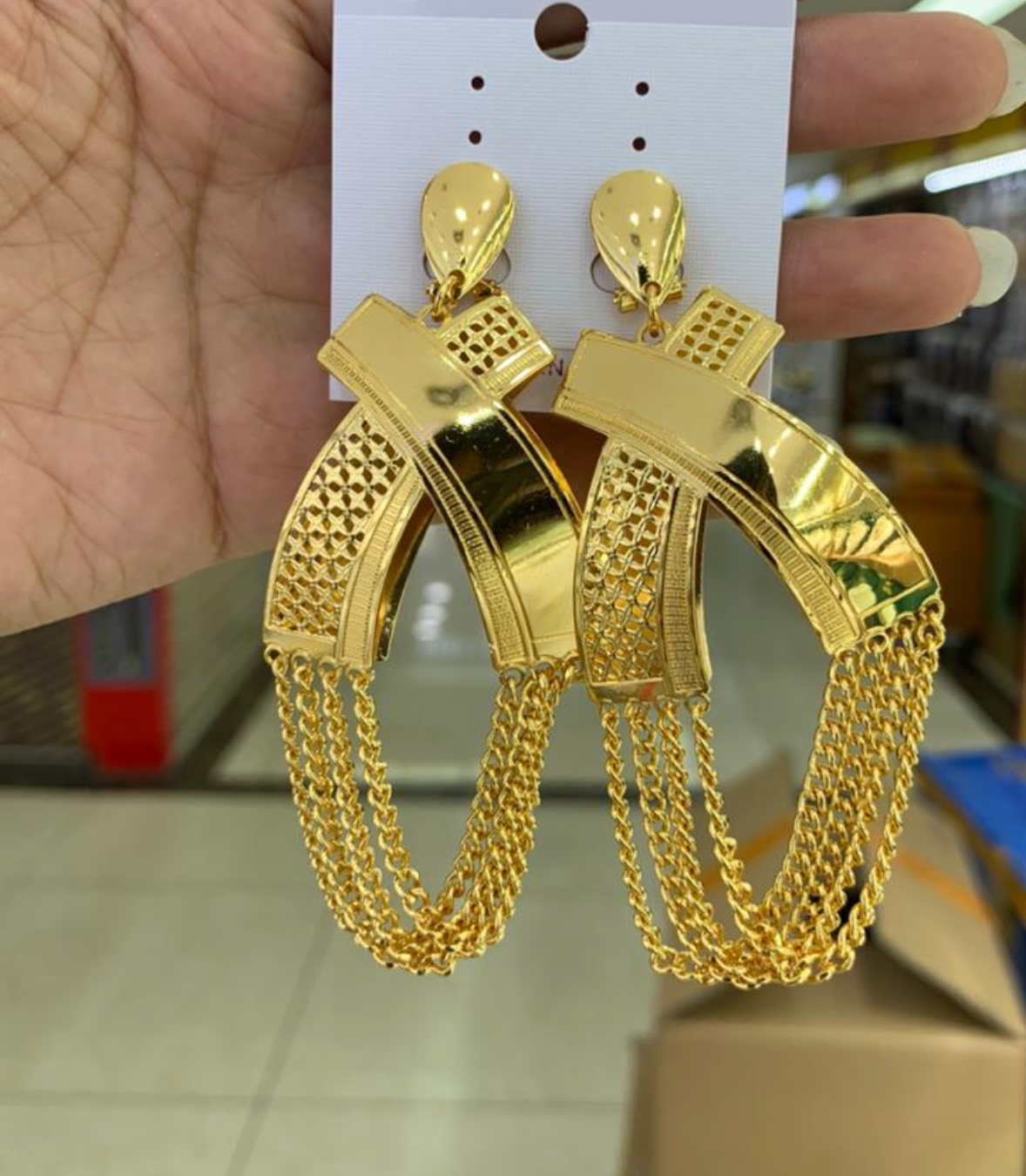 High quality 18k gold plated earrings