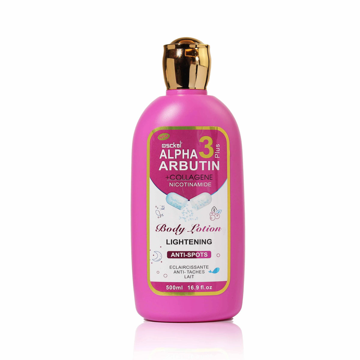 Alpha Arbutin Whitening Lotion with Rich Collagen for Black Women's Skin Removes Melanin Lotion 500ml