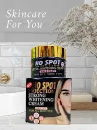 NO SPOT face cream with vitamin E, C, GLUTATHIONE , ALPHA ARBUTIN. STRONG WHITENING FACE CREAM, CLEARS SUNBURN & HYPERPIGMENTATION NO SPOT BLACK