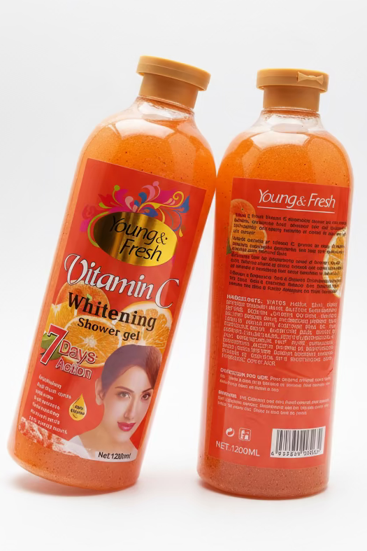 YOUNG & FRESH VITAMIN C WHITENING SHOWER GEL 7 DAYS ACTION 1200ml EXFOLIATING