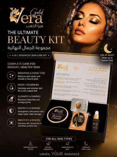 VERA GOLG WHITENING AND ANTI AGEING BEAUTY CREAM SET4IN1