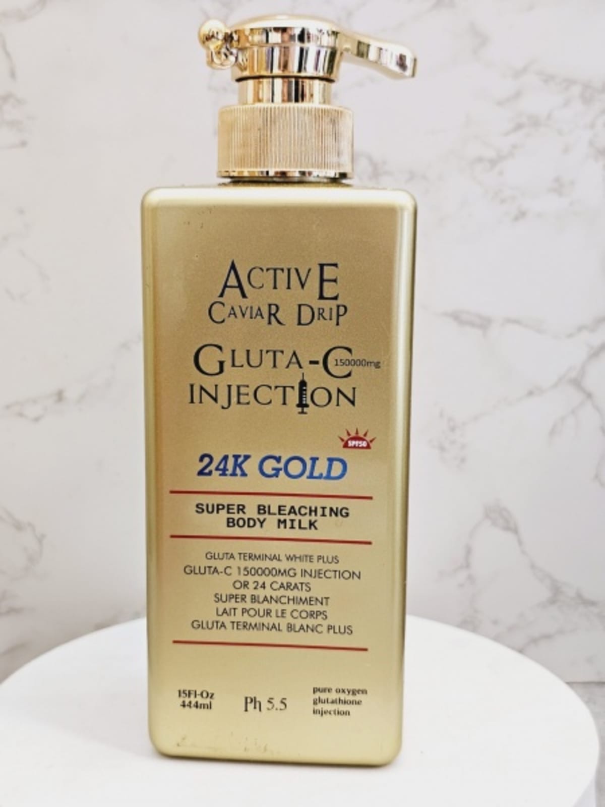 Active Caviar Drip Gluta-C Injection 24k Gold Lotion – 444ml