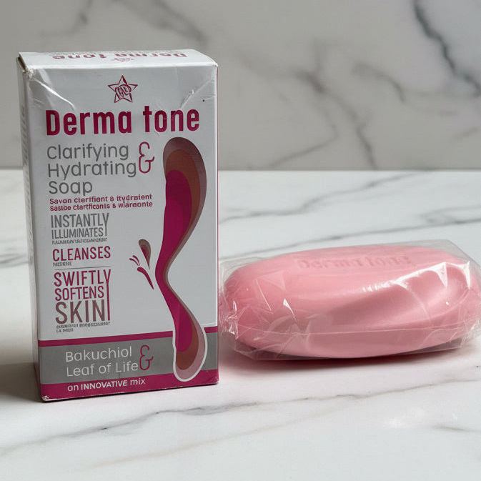 DERMA TONE CLARIFYING & HYDRATING SOAP 200g effectively cleanses and softens