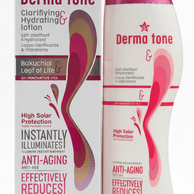 DERMA TONE CLARIFYING & HYDRATING LOTION 500ml HIGH SOLAR PROTECTION anti-aging,